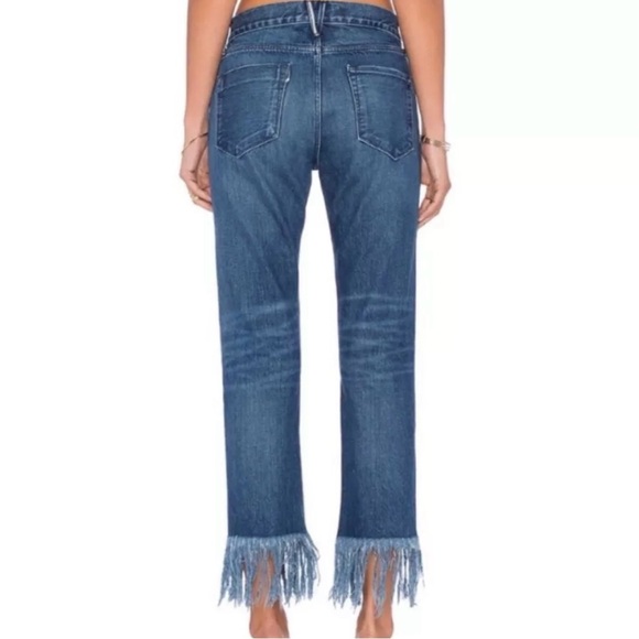 3x1 NYC Original Fringe Hem Lima Straight Denim Crop Jeans - Sz US 27 - Picture 2 of 14